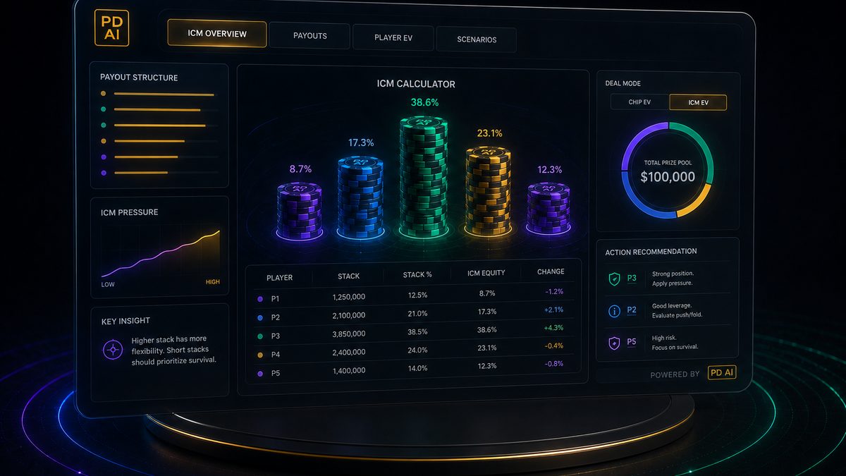 Dashboard de análise holográfico futurista para cálculos de ICM
