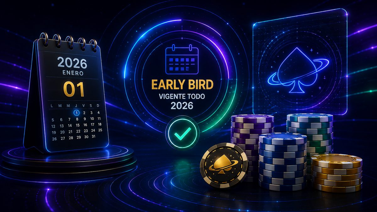 Comparativa de stack inicial con y sin el bonus Early Bird de PokerPlanets